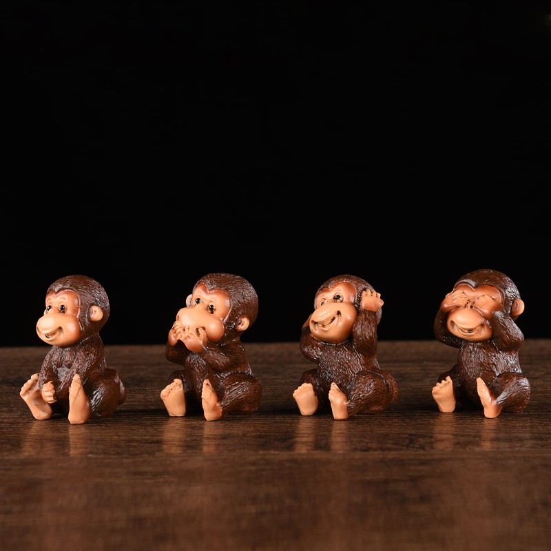 BRABUD Fengshui Resin See no Evil Hear no Evil Speak