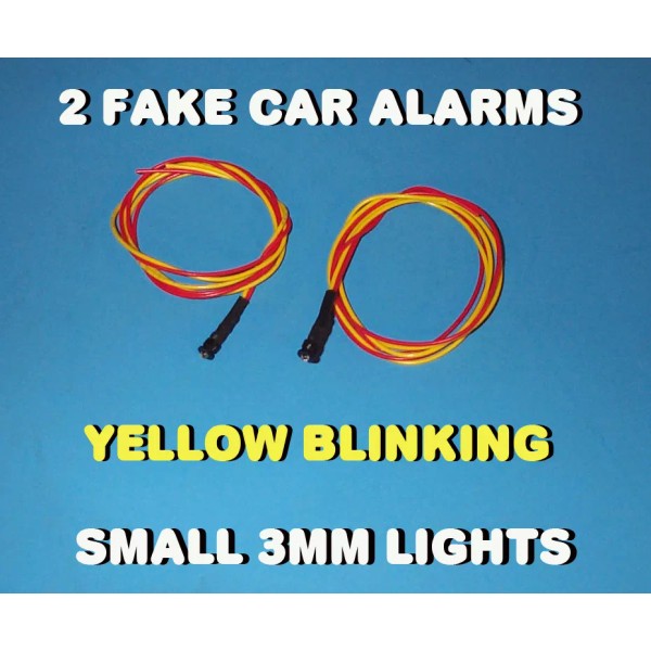 n/a FAKE CAR ALARM LED LIGHT ~ 3mm ~ CHROME