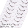 outopen 10 Pairs Bottom Lashes Strip Clear Band Bottom Lash