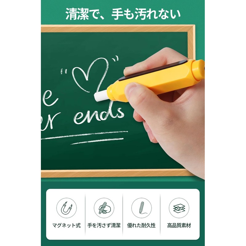 Chalk Holder - Chalk Extender with Magnetic, Keeps Hands Mess