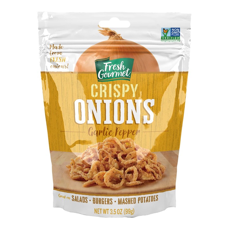 Fresh Gourmet Garlic Pepper Crispy Onions | Low Carb |