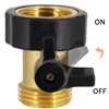 Lifynste Heavy Duty Brass Shut Off Valve Garden Hose Connector,