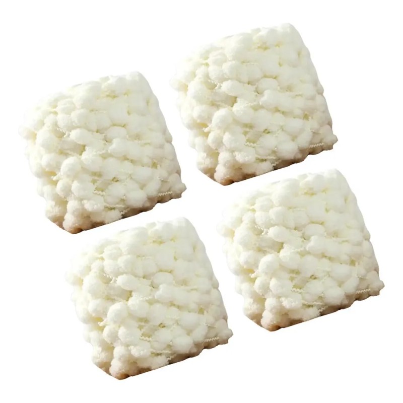 4 Rollos De Pompón De Hilo Grueso De Poliéster De