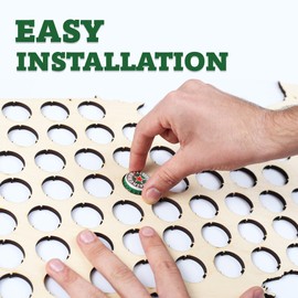 All States Beer Cap Map Michigan – 26×25 inches – 112 caps – Michigan Beer Cap Holder – Birch Plywood