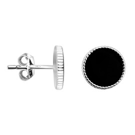 SOFIA MILANI - Women's Earrings 925 Silver with Zirconia Stones - Circle Stud Earrings, Sterling Silver, Zircon