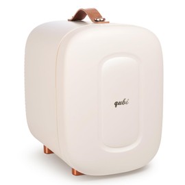 QUBI Mini Fridge, Professional Compact Fridge For Skincare, Mini Cosmetics, Makeup, 5 Liter (Cream White, 5L)