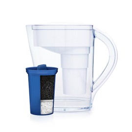 Santevia MINA Alkaline Water Filter Pitcher | Water Filtration System | Chlorine and Lead Filter | Water Purifier Pitcher | Home Water Filtration Pitcher | 9-Cup at Home Water Filter | Made in Canada