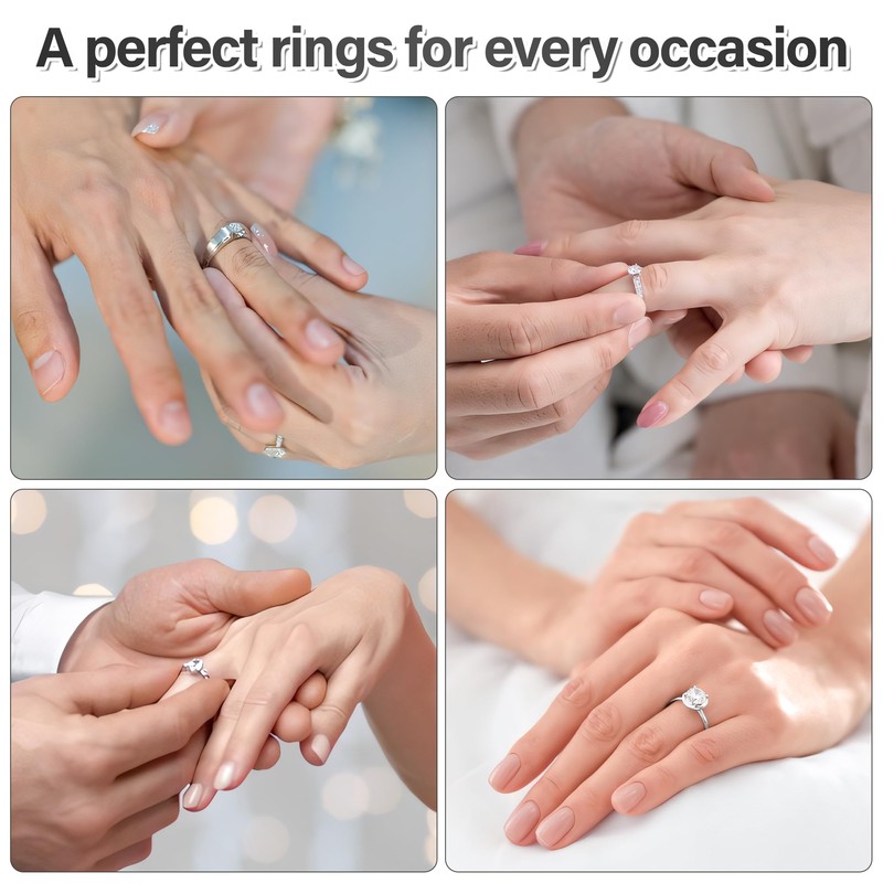 NuLink Ring Sizer Measuring Tool Stainless Steel Finger Rings Gauge