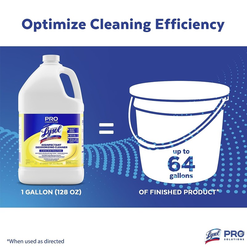 Professional LYSOL Brand Disinfectant Deodorizing Cleaner Concentrate, 1 gal Bottle,