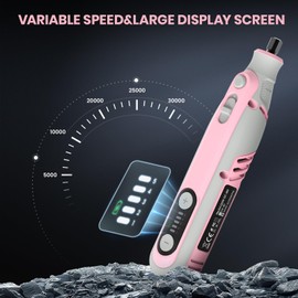 SCHTUMPA Cordless Rotary Tool 8V, 5 Variable Speed, 5000-30000RPM, 2.0Ah Battery, 25 Upgraded Accessories, Rotary Tool Kit for Sanding, Engraving, Polishing, Cutting, Drilling, Crafts and Pet Nails