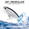 Top Water Bass Fishing Lures - Floating Baits with 360°