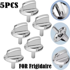 For Frigidaire 5Pcs Gas Stove Control Knob Compatible with Frigidaire 5304525746 5304504839