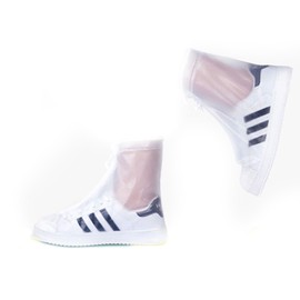 BRIIKPP Waterproof Rain Shoe Cover, Rain Slip, Foldable, 1 Pair, white