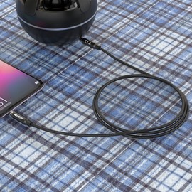 JAMEGA - 3 m Aux Cable 3.5 mm Audio Cable - Jack Stereo 3.5 mm Nylon Jack Cable for Headphones, Speakers, MP3 Players, Car, TV, Soundbar, Home / Car Stereos, Mobile Phones etc. – Black