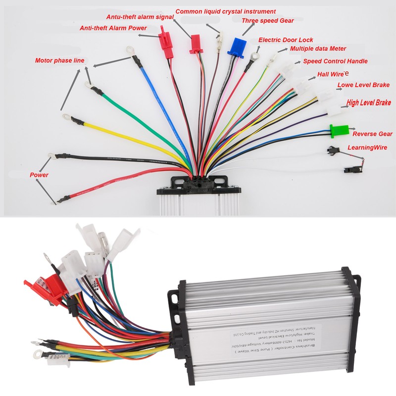48V/64V 600W Brushless Controller Electric Sine Wave Bicycle Scooter Brushless