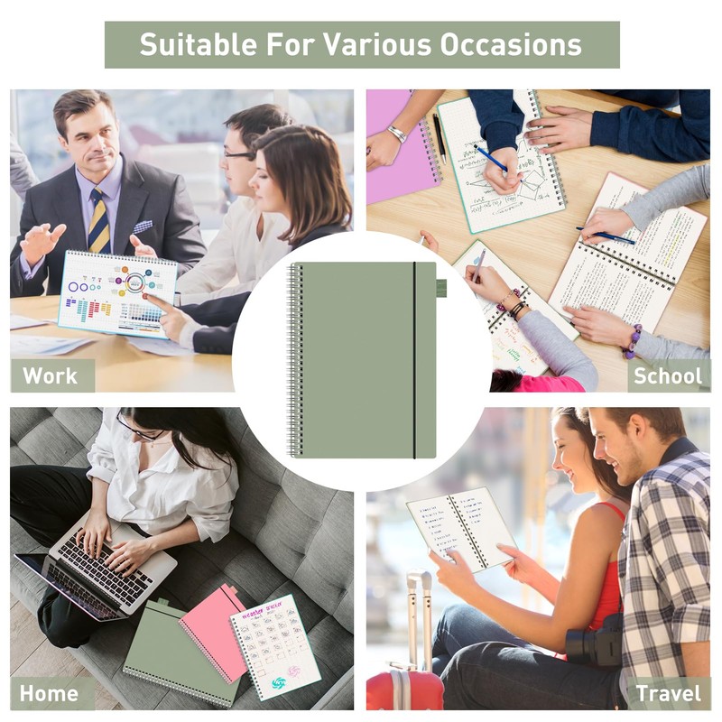 RETTACY Squared Spiral Notebook B5 Graph Grid Wirebound Journal with