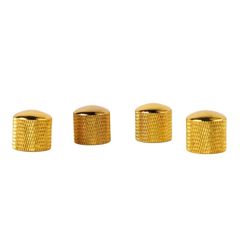 4Pcs Guitar Knob Metal Volume Tone Dome Control Knob Musical