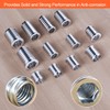 Legpador A total of 130 screw-in nuts, threaded insert wood
