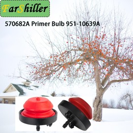 570682 570682A Snow Blower Primer Bulb for Tecumseh Crafts-Man M-TD Troybilt Yard Machines Snowblower 951-10639A 951-10639A 751-10639 (Pack/2)