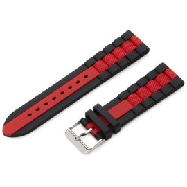 Hadley-Roma MS-3344 Black/Red 22mm Diver