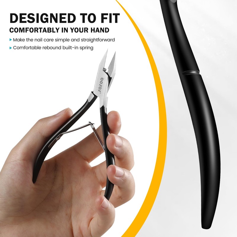 BEZOX Nail Clippers for Seniors Thick Toenails with Straight Blade