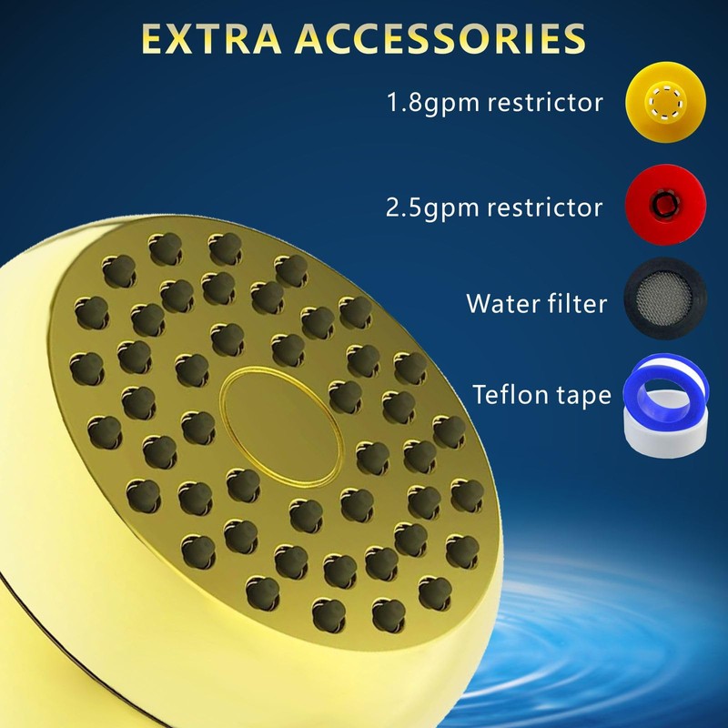 Nuodan High Pressure Shower Head - Powerful Bathroom Pressure Boosting