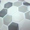 RoomMates TIL4278FLT StickTiles White and Gray Hexagons Peel and Stick