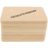 teemando® 8 x Raclette Wooden Coasters with Print, 10 cm,