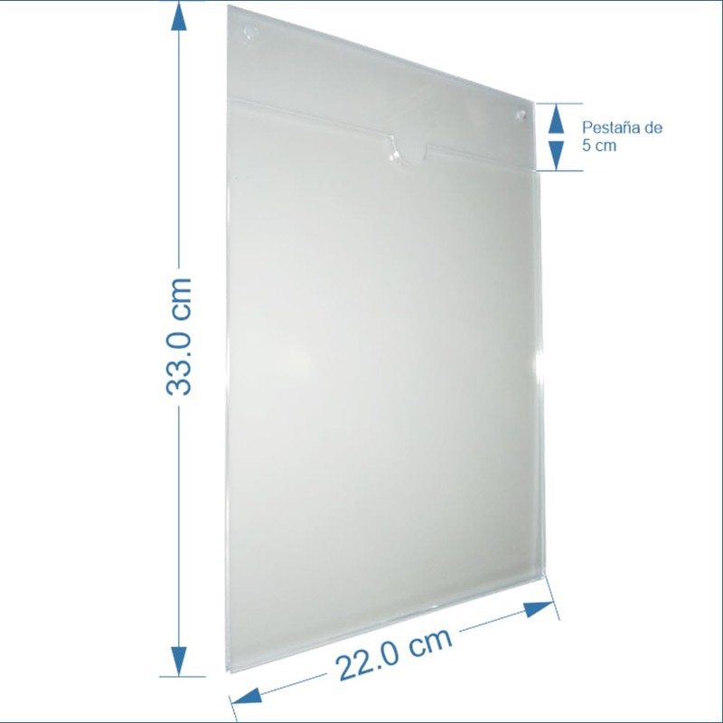 Porta hojas vertical de acrilico tamaño carta