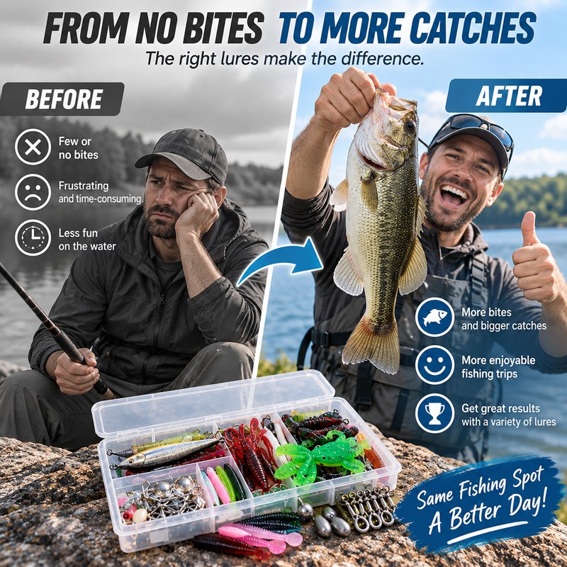 Fishing Lure Kit for Lake, River & Ocean Fishing –