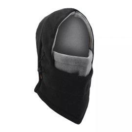 Unbranded Balaclava Ski Mask Winter Windproof  Fleece Thermal Full Face Mask for Men Women - Black+Gray