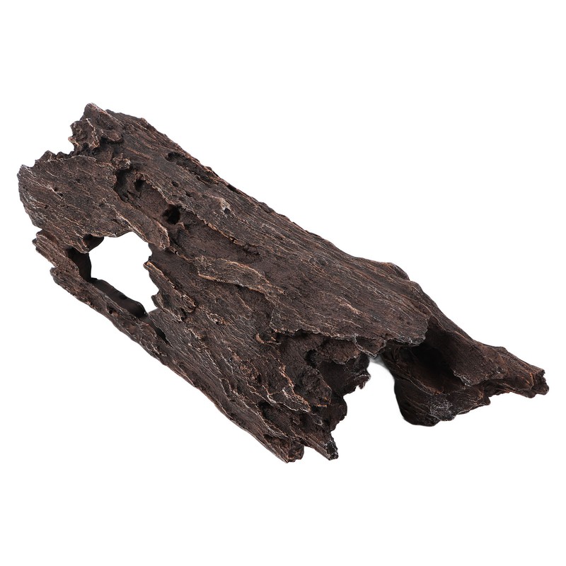 Resin Wood Aquarium Decorations Reptile Hollow Tree Trunk Cavern Bark