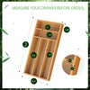 Small Silverware Organizer, Bamboo Kitchen Drawer Cutlery Organizer, Utensil Holder,