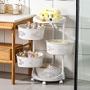 AngelcityCC 4-Tier Rotating Storage Rack for Kitchen, Fruit & Vegetable