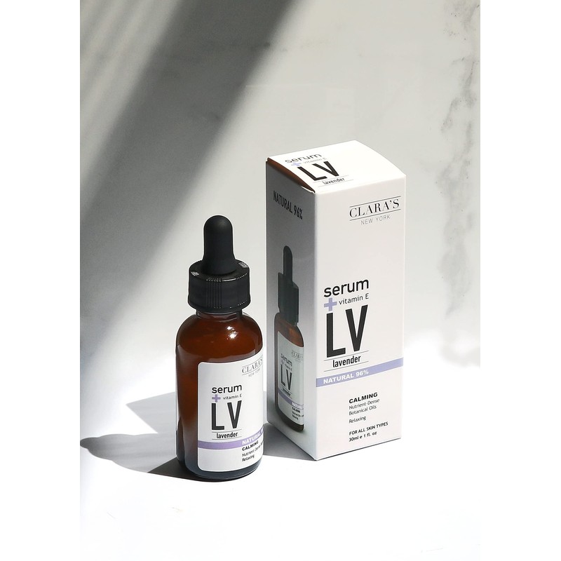 Clara's New York Calming Lavender Facial Serum Cleanses and Soothes,