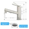 HANLIAN Single Hole Bathroom Pull Out Faucet with Rotating Spout,