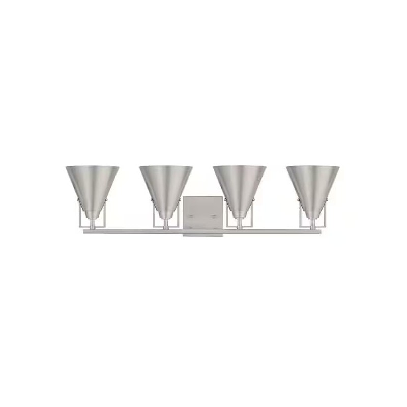 Ceybo 4 Light Brushed Nickel Bathroom Vanity Light Fixture for