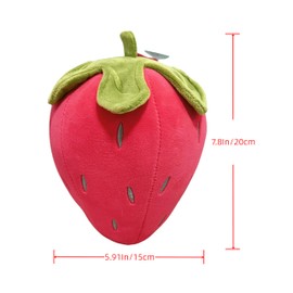 FSRONGXI 2pcs Strawberry Plush Toy Set, Cute Fruit Kids Pillow Stuffed Strawberry Plush Pillows for Girls Home Decor