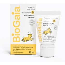BIOGAIA Protectis Baby Drops with Vitamin D | Lactobacillus Reuteri Probiotic Supplement for Newborns, Infants & Babies | for Digestive and Immune System, Helps Relieve Tummy Gas and Discomfort