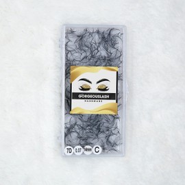 GorgeousLash 1000 Premade Lash Fans. 10D, 8D, 7D, 6D, 5D, 4D, 3D. Eyelash extensions, Handmade! (7D Curl C - 1000 Fans, 14mm)