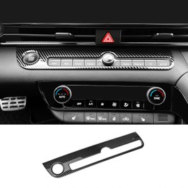 JUIVEEL Carbon Fiber Style One Piece Car Start Stop Button Cover Car Interior Accessories Compatible with Hyundai Elantra N Elantra N Line CN7 Accessories