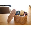 Daikai Giorgia Basket with Faux PE Lid Oval S Brown