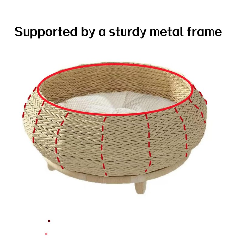 SHENGOCASE Extra Large Handwoven Paper Rope Wicker Rattan Pet Cat
