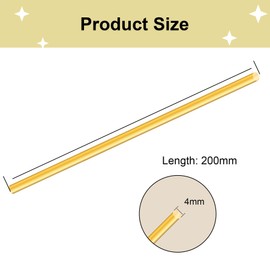 5 x 4 mm brass rods, iMeistek 200 mm length, brass solid round rod for grip pins, RC models, crafts