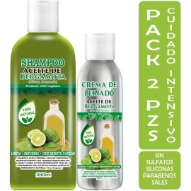 Shampoo Aceite De Bergamota 1l + Crema De Peinado Bergamota