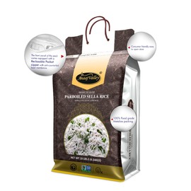 ANAAJ VALLEY Sella Rice - 10 Pound (lbs.) Parboiled Sella Rice - White Sella Rice - Extra Long Grain Rice - Healthy Parboiled Sella Rice - All Natural & Flavorful - From Foothills of Himalayas