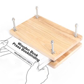 Dddzerong New 2025 Book Press, Portable Handmade Bookbinding Starter kit with Bone Clips, awl, Big Eye Needle and Waxed Thread, Measures 15.6x11 inches and is Ideal for DIY Enthusiasts.