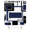 Yddsky 4 Pcs Blue Geometric Shower Curtain Sets with 12