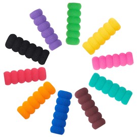 GORGECRAFT 60PCS 10 Colors Soft Foam Pencil Grips Pen Grippers Pencil Cushion Pen Holder Sponge Grips Painting Drawing for Adults Arthritis Writing Relieving Fingers Fatigue