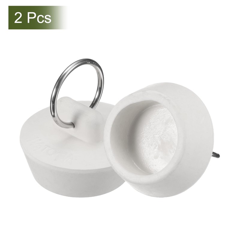 sourcing map 2 Pcs Tub Stoppers, Rubber Bathtub Stoppers 1-1/8"